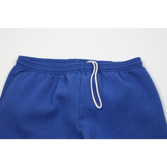 Vtg 90s Streetwear Mens XL Faded Blank Heavy Sweatpants Joggers Royal Blue USA - Picture 2 of 13